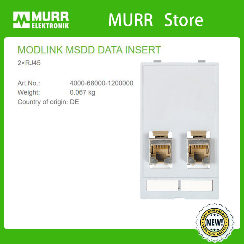 4000-68000-1210000 MURR MODLINK MSDD DATA INSERT 1×RJ45 + 1xSUB-D9 blind  100% NEW