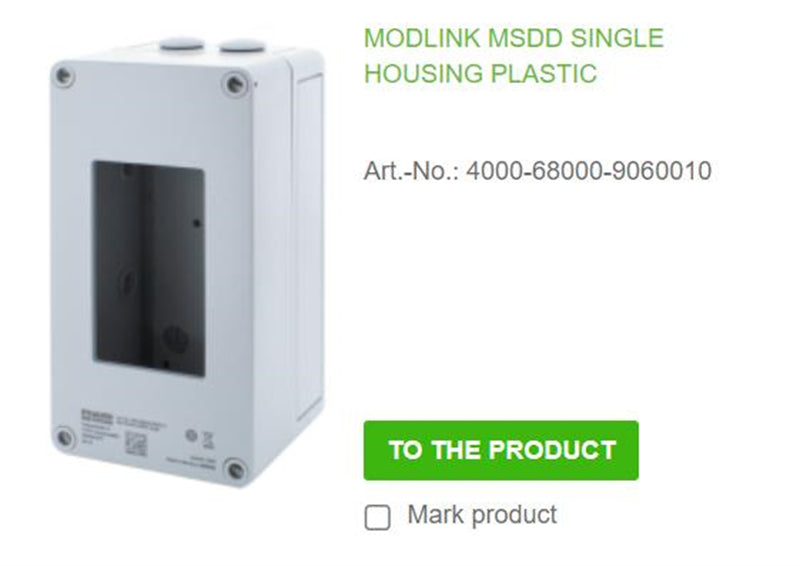 4000-68000-9060010 MURR MODLINK MSDD SINGLE HOUSING PLASTIC 100% NEW