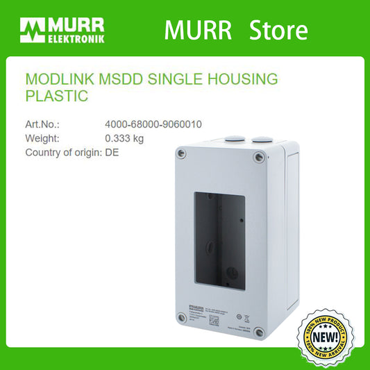 4000-68000-9060010 MURR MODLINK MSDD SINGLE HOUSING PLASTIC 100% NEW