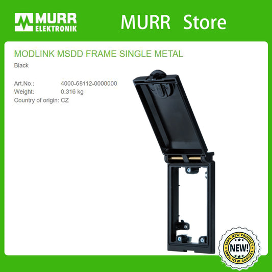 4000-68112-0000000 MURR MODLINK MSDD FRAME SINGLE METAL Black  100% NEW