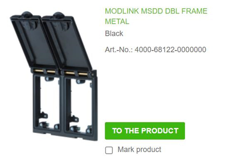 4000-68122-0000000 MURR MODLINK MSDD DBL FRAME METAL Black 100% NEW