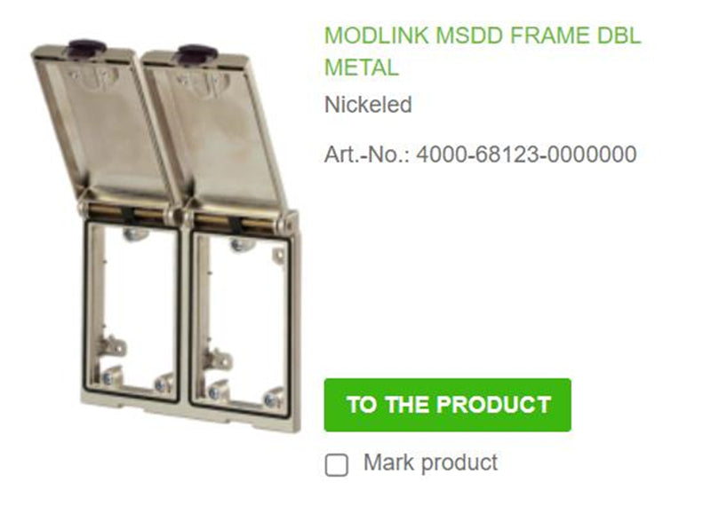 4000-68123-0000000 MURR MODLINK MSDD FRAME DBL METAL Nickeled 100% NEW