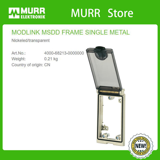 4000-68213-0000000 MURR MODLINK MSDD FRAME SINGLE METAL Nickeled/transparent  100% NEW
