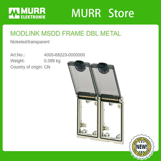 4000-68223-0000000 MURR MODLINK MSDD FRAME DBL METAL Nickeled/transparent 100% NEW
