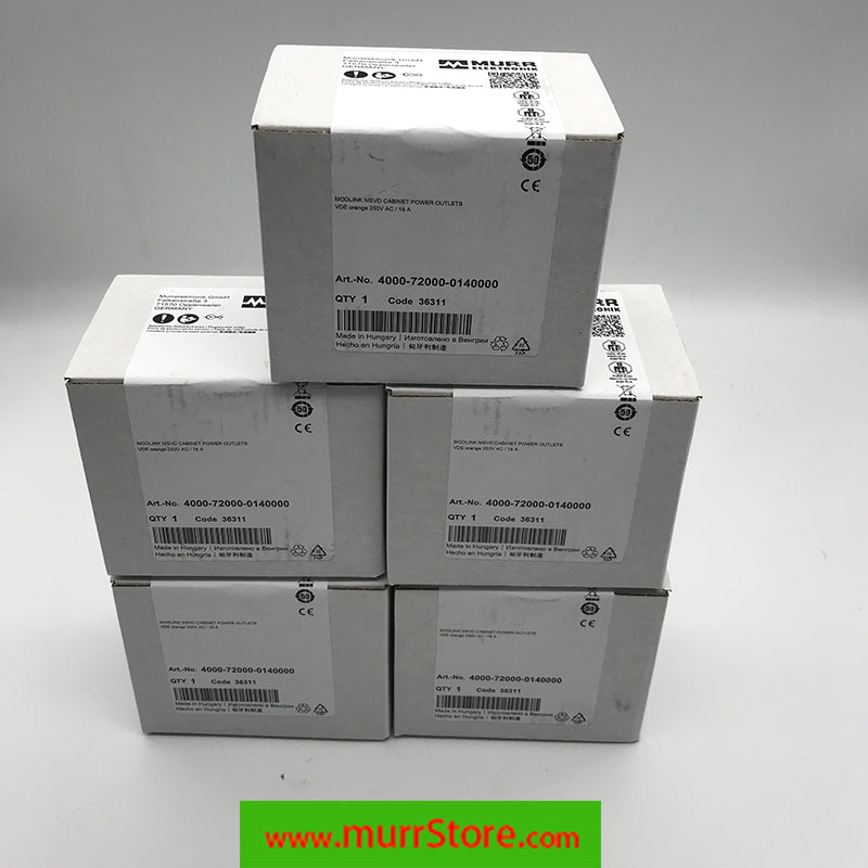 4000-72000-0140000 MURR MODLINK MSVD CABINET POWER OUTLETS VDE orange 250V AC / 16 A  100% NEW