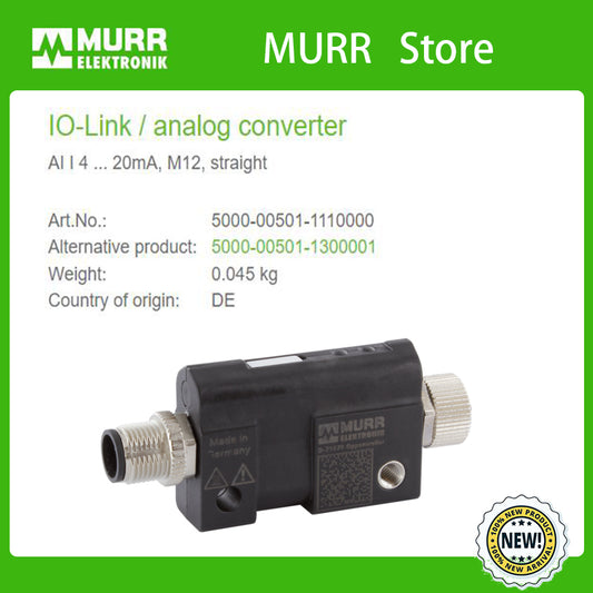 5000-00501-1110000 MURR IO-Link / analog converter AI I 4 ... 20mA, M12, straight  100%NEW