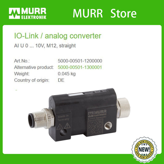 5000-00501-1200000 MURR IO-Link / analog converter AI U 0 ... 10V, M12, straight  100% NEW