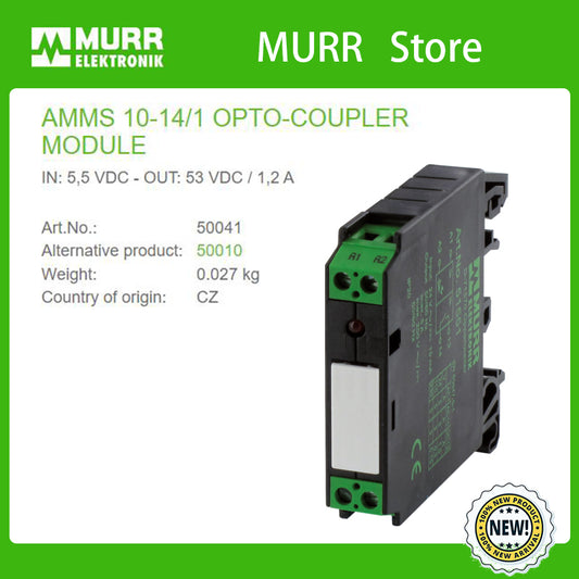 50041 MURR AMMS 10-14/1 OPTO-COUPLER MODULE IN: 5,5 VDC - OUT: 53 VDC / 1,2 A  100% NEW