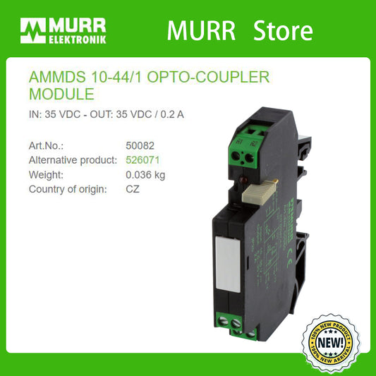 50082 MURR AMMDS 10-44/1 OPTO-COUPLER MODULE IN: 35 VDC - OUT: 35 VDC / 0.2 A  100% NEW