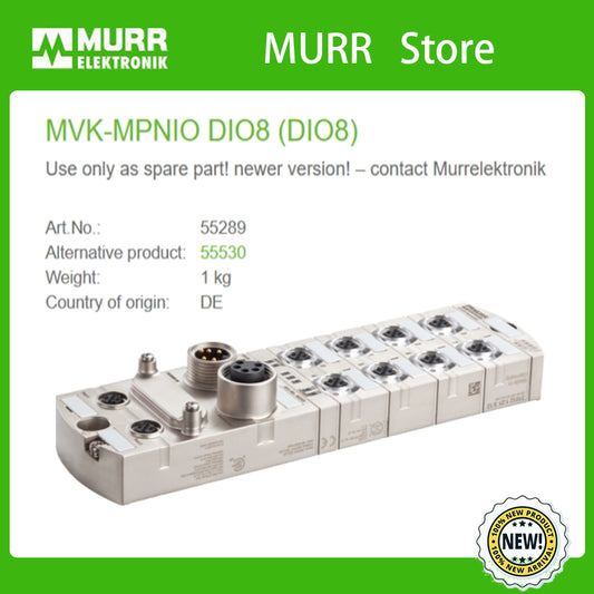 55289 MURR MVK-MPNIO DIO8 (DIO8) Use only as spare part! newer version! – contact Murrelektronik  100% NEW