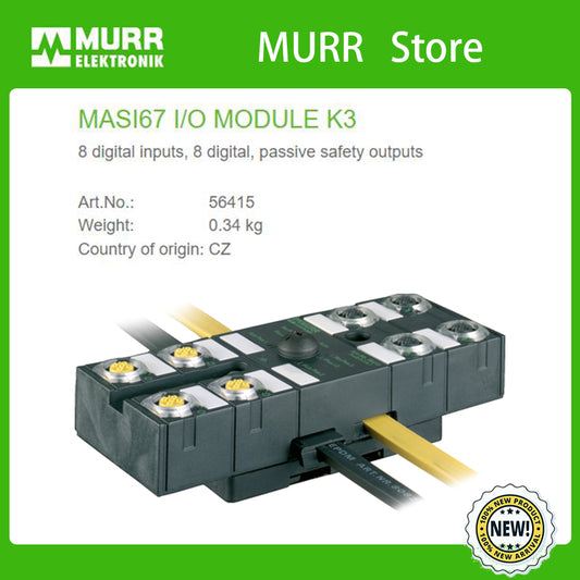 56415 MURR MASI67 I/O MODULE K3 8 digital inputs, 8 digital, passive safety outputs  100%NEW