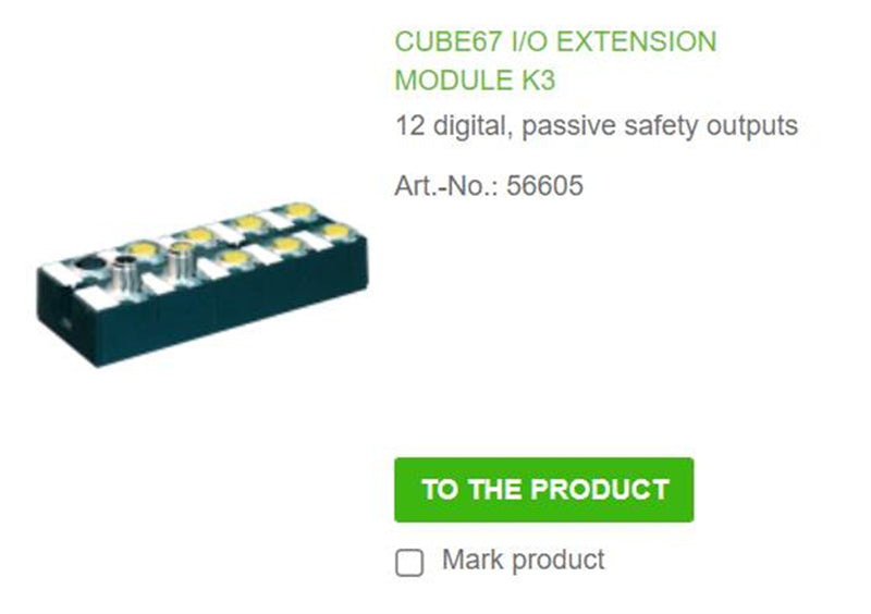 56605 MURR CUBE67 I/O EXTENSION MODULE K3 12 digital, passive safety outputs  100% NEW