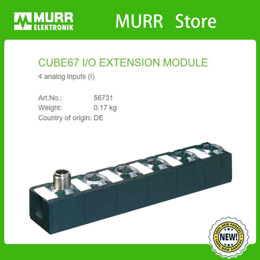 56731 MURR CUBE67 I/O EXTENSION MODULE 4 analog inputs (I)  100% NEW