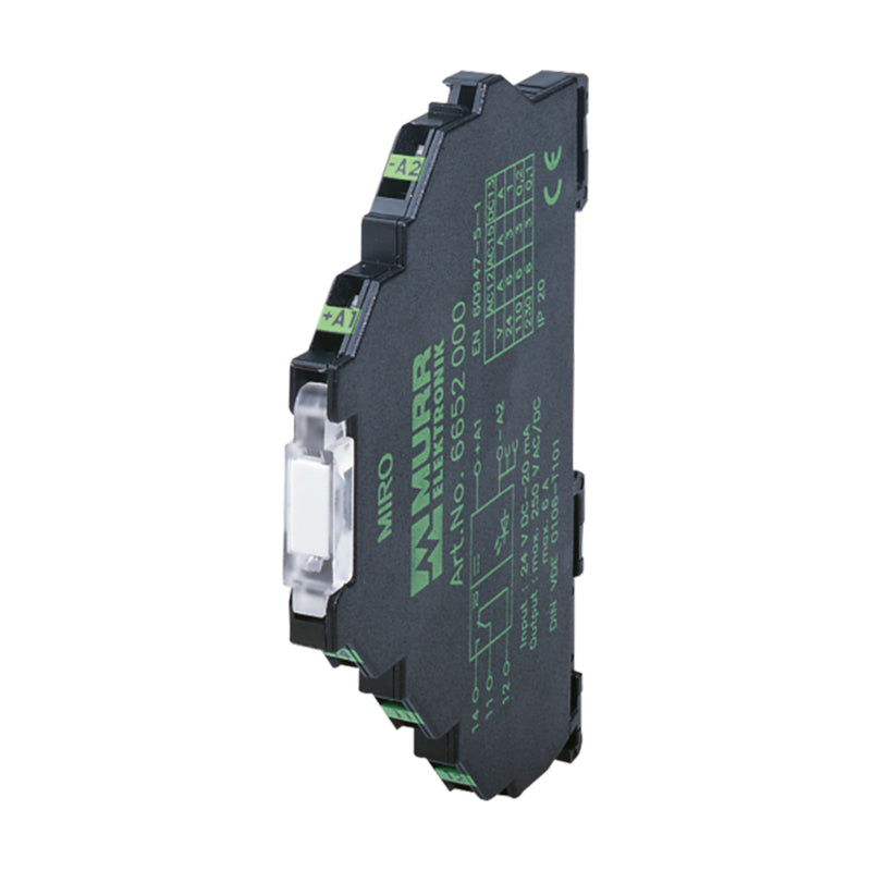 6652005 MURR MIRO 6.2 24VDC-1U INPUT RELAY IN: 24 VDC - OUT: 250 VAC/DC / 6A  100% NEW