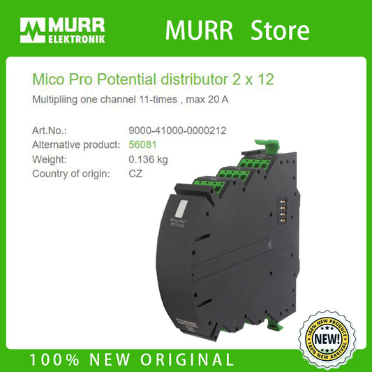 9000-41000-0000212 MURR Mico Pro Potential distributor 2 x 12 Multipliing one channel 11-times , max 20 A  100% NEW