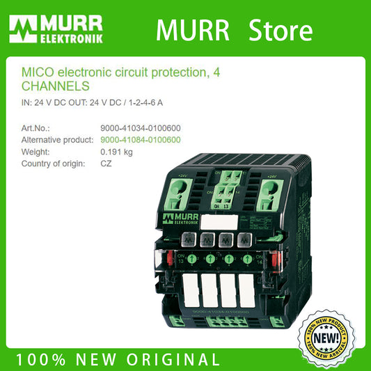 9000-41034-0100600 MURR MICO electronic circuit protection, 4 CHANNELS IN: 24 V DC OUT: 24 V DC / 1-2-4-6 A  100% NEW