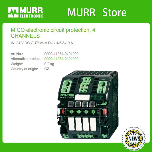 9000-41034-0401000 MURR MICO electronic circuit protection, 4 CHANNELS IN: 24 V DC OUT: 24 V DC / 4-6-8-10 A  100% NEW