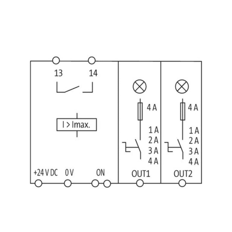9000-41042-0100400 MURR MICO electronic circuit protection, 2 CHANNELS IN: 24 V DC OUT: 24 V DC / 1-2-3-4 A CL2   100% NEW