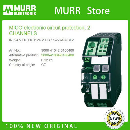 9000-41042-0100400 MURR MICO electronic circuit protection, 2 CHANNELS IN: 24 V DC OUT: 24 V DC / 1-2-3-4 A CL2   100% NEW