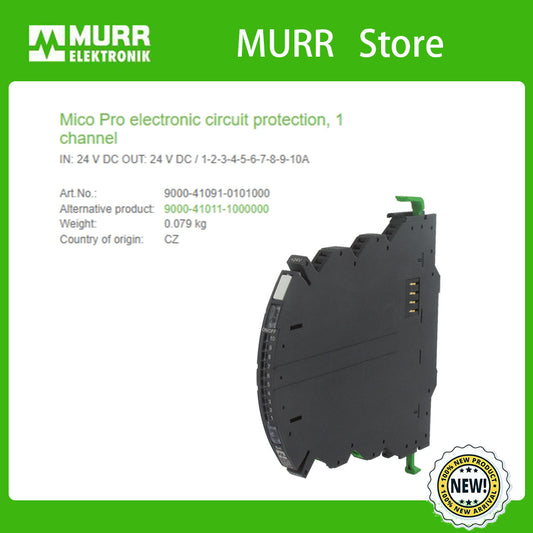 9000-41091-0101000 MURR Mico Pro electronic circuit protection, 1 channel IN: 24 V DC OUT: 24 V DC / 1-2-3-4-5-6-7-8-9-10A  100% NEW
