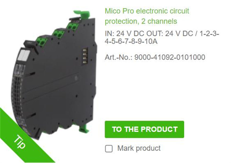 9000-41092-0101000 MURR Mico Pro electronic circuit protection, 2 channels IN: 24 V DC OUT: 24 V DC / 1-2-3-4-5-6-7-8-9-10A   100% NEW