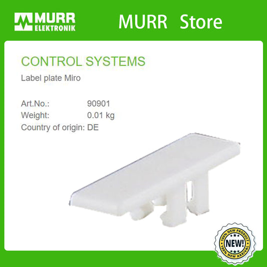 90901 MURR CONTROL SYSTEMS Label plate Miro 100% NEW