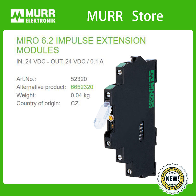 52320 MURR MIRO 6.2 IMPULSE EXTENSION MODULES IN: 24 VDC - OUT: 24 VDC / 0.1 A 100%NEW