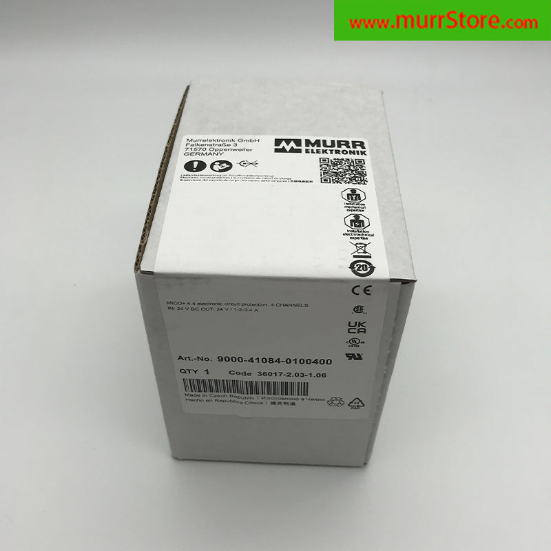 9000-41084-0100400 MURR MICO+ 4.4 electronic circuit protection, 4 CHANNELS IN: 24 V DC OUT: 24 V / 1-2-3-4 A CL2 100% NEW